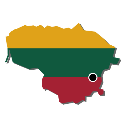 リトアニア共和国無料フリーイラスト｜首都・国旗付